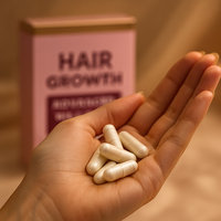 Vente flash : capsules de complément alimentaire OEM pour la croissance des cheveux et des ongles, pour des cheveux plus épais et plus forts, capsules de biotine/capsules de D-biotine