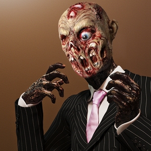 Máscara de Látex de Zombie de <span class=keywords><strong>Terror</strong></span> para Halloween, Máscara Facial Completa para Cosplay, Máscara de <span class=keywords><strong>Terror</strong></span> Sangrienta y Repugnante para Adultos, para Fiestas de Navidad - Product Image 5