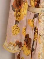 Vente en gros Habdwork Moyen-Orient Arabe Musulman Dubaï Abaya Style Kaftan Broderie Dubaï Arabe Maroc Caftan