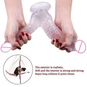 Venta al por mayor nuevos consoladores <span class=keywords><strong>dobles</strong></span> masturbación femenina doble penetración tanto vagina pene grande con ventosa producto erótico juguete sexual - Product Image 4