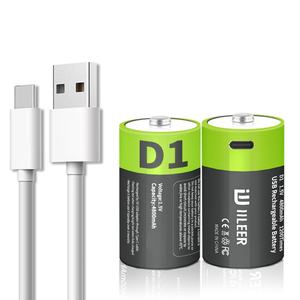Baterías Recargables de Iones de Litio Cilíndricas IILEER D1 de 1.5V, 4800mAh 7400mWh para Linternas/Cámaras - Product Image 1