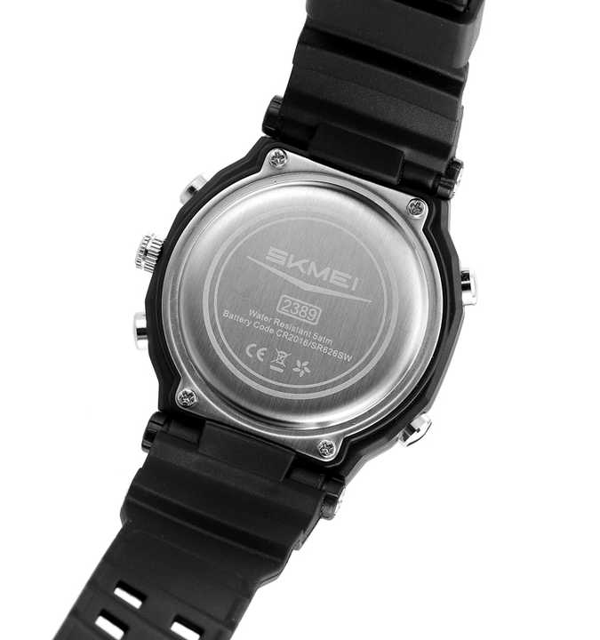 SKMEI 2389 Digital Watch for Kids Waterproof Custom Oem Plastic ABS case 3 Times Analog Wristwatch Alarm Clock 5 Atm Resistant