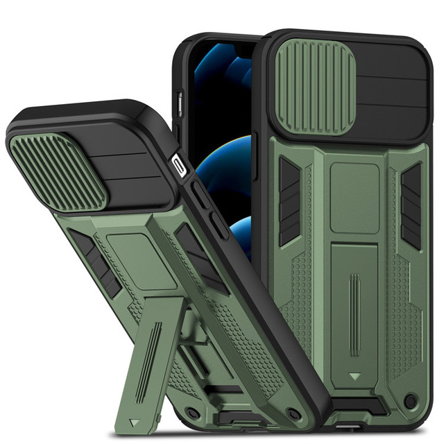 Heavy Duty TPU PC Kickstand Phone Case for Redmi Note 11 10 5G Pro Metal Magnet Military Case for Xiaomi MI 11T for iPhone 13