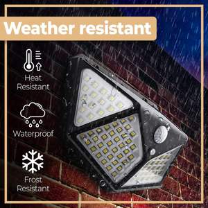 Lámpara Solar de Pared IP65 Impermeable con 100 LED y Sensor de Movimiento de Inducción de 1200 mAh, Iluminación Solar para Exteriores - Product Image 2