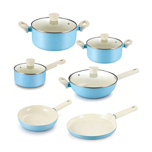 Poêle à frire antiadhésive en céramique et <span class=keywords><strong>aluminium</strong></span> personnalisable en usine, poêle à omelettes, batterie de cuisine en pierre, poêle de chef, <span class=keywords><strong>sans</strong></span> <span class=keywords><strong>PFOA</strong></span>, compatible induction - Product Image 2