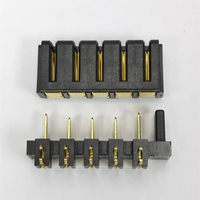 Conector Macho DGDTE D05M de 5.0mm, Cumple con el Informe Ambiental ROHS, Conector de Batería para Monitor Médico, 5 Pines, Aleación de Cobre Negro
