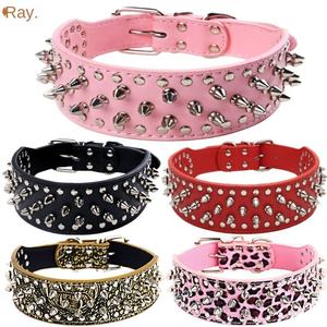Collar para Perros Grandes Estilo Punk, Collar para Mascotas de Cuero PU con Remaches Resistentes a Mordidas, Ecológico y de Color Sólido - Product Image 5