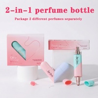 Flacon pulvérisateur de parfum portable double tête, rechargeable, de haute qualité, luxueux et unique, à double usage, pour les voyages