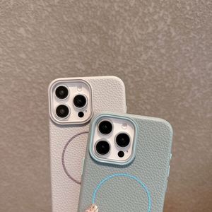 Funda de Teléfono de TPU con Textura de Lichi de Lujo para iPhone 17 Air 15 14 Plus 13 12 11 Pro Max 16E, Funda Magnética con Carga Inalámbrica - Product Image 5