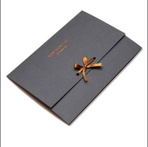 Wholesale Custom Printing Wedding Kraft Tie Shipping Packaging Paper Wedding Invitation Business Envelope With <b>Ribbon</b> - Product Image 3