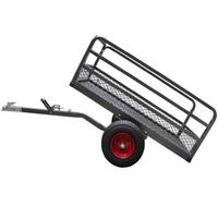 Remorque utilitaire pour VTT, remorque à plateau en acier grillagé, chariot à benne basculante