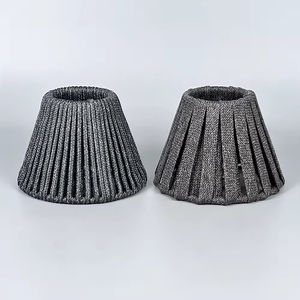 Moderna elegante lampada da tavolo <span class=keywords><strong>Beige</strong></span> bordo nero fatto a mano cinese francese Design <span class=keywords><strong>paralume</strong></span> in finta seta per l'illuminazione dell'home Office - Product Image 2