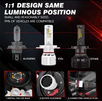 Ampoule LED à refroidissement rapide en tube de cuivre innovant, 45W, ventilateur puissant, H1 H11 9004 H13, éclairage automobile, phare de voiture