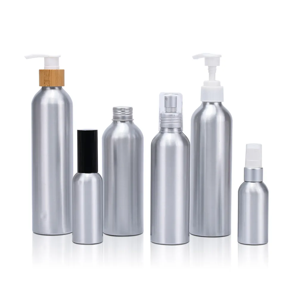 15ml 30ml 50ml 60ml 100ml 120ml 250ml Empty Cosmetic Aluminum Spray Bottle With Aluminum Fine Mist Spray