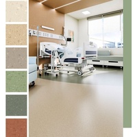 Revêtement de sol en vinyle homogène PVC pour hôpital, résistant aux chocs et insonorisant, 3 mm d'épaisseur, pour salle d'attente