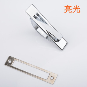 Modern Minimalist Recessed Concealed Handle Zinc Alloy Brushed Gloss <b>Black</b> Drawer Furniture Handle For Tatami Cabinet Doors - Product Image 3