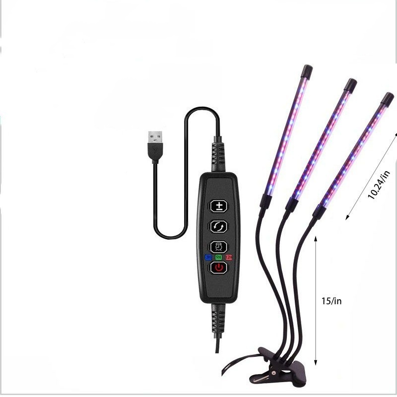 โคมไฟปลูกต้นไม้สามหัวสีดำ