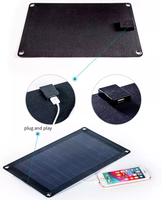 Chargeur mobile pliable multi-usages à haute efficacité, étanche, panneaux solaires portables flexibles en silicium monocristallin 15W