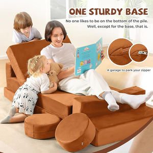 Children's Modular <b>Sofa</b> Set 12-Piece High-Density Foam Creative Combination Multi-Functional Furniture for <b>Kids</b> Age 2+ - Product Image 1