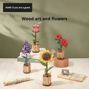 Pour Ruo Ke <span class=keywords><strong>Bois</strong></span> Art Floral <span class=keywords><strong>Puzzle</strong></span> En <span class=keywords><strong>Bois</strong></span> À La Main <span class=keywords><strong>Puzzle</strong></span> Adulte Assemblage Jouet Anniversaire 520 Cadeau <span class=keywords><strong>3D</strong></span> En Trois Dimensions - Product Image 4