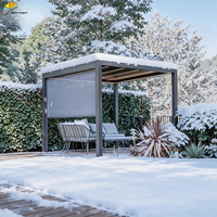 Pergola extérieure électrique en aluminium à prix de gros, toit à lames motorisé rétractable, auvent de pergola