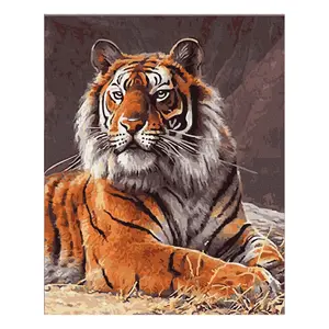 Tiger Beast king diamond painting living room DIY cross - embroidered animal decorative painting painting by numbers