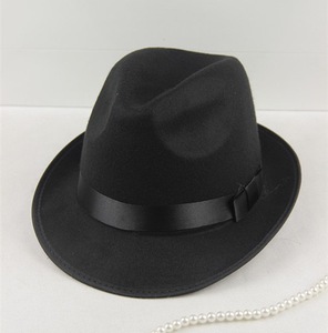 2022 kustom baru hitam merasa Fedora topi untuk pria musim gugur musim dingin pita mengikat Rim grosir untuk pesta dan bisnis pemandangan - Product Image 5