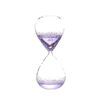 Vente en gros de sablier à eau liquide en verre à haute teneur en borosilicate personnalisé sablier coloré décoration moderne pour anniversaire personnalisé