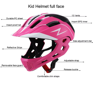 Guapo equitación deporte escalada en roca monopatín motocicleta Kask niños desmontable casco de bicicleta de cara completa - Product Image 6