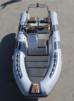Hovercraft à coque en fibre de verre Qingdao Haohai pour passagers, canoë, bateau pneumatique avec logo personnalisé