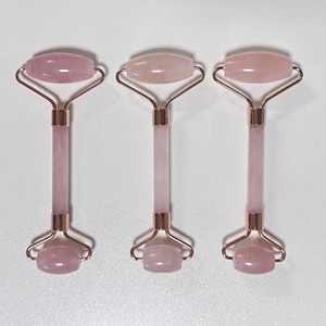 100% Natural Anti-Aging <b>Jade</b> <b>Roller</b> Original Double-Neck Therapy Massager Rose Quartz Face <b>Roller</b> - Product Image 2