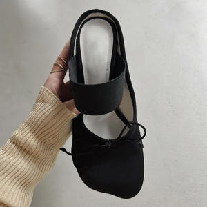 Zapatillas de Ballet con Lazo de Seda Francesa para Mujer, Retro, Casuales, de Cuero Genuino con Suela de Goma, Aptas para Todas las Estaciones - Product Image 2