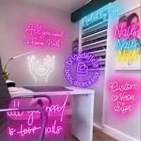 Enseigne néon LED personnalisée en acrylique étanche, livraison rapide, sans MOQ, avec logo personnalisé pour bar, café, boutique, décoration murale extérieure