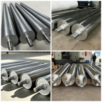 Rouleau industriel robuste en acier inoxydable 316 poli miroir avec roulement à rouleaux et roulement à billes, neuf, directement de l'usine