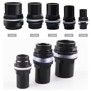 20 ~ 50mm noir PVC connecteur réservoir de poissons alimentation en eau Joint jardin arrosage Tube connecteur Aquarium débordement raccords de tuyauterie - Product Image 1