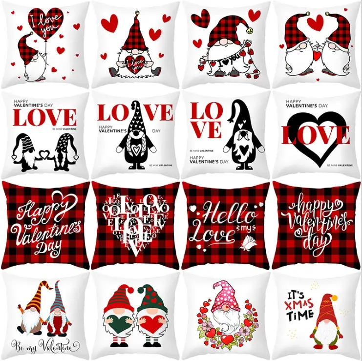 Giorno di san valentino Cuscino Caso 45x45 Lip Cuscino Coperture Decorative Throw Pillow Covers Federe Per Divano Divano del Salotto
