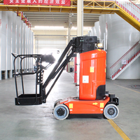 Plateforme élévatrice verticale autopropulsée en alliage d'aluminium CHANGDING avec mât télescopique, hauteur maximale de 9,2 m pour la maintenance des bâtiments
