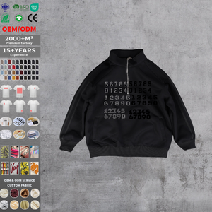 Sudaderas con Capucha Vintage para Hombre, al por Mayor, Lisas, con Logotipo Personalizado, con Cierre, 100% Algodón, Gruesas, Lavadas al Ácido, Bordadas, Estilo Desgastado - Product Image 1