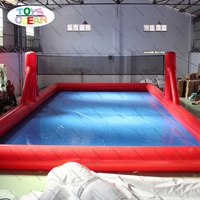 Jeu personnalisé de sports nautiques d'extérieur en PVC de qualité commerciale pour adultes et enfants terrain de volley-ball gonflable piscine de volley-ball gonflable