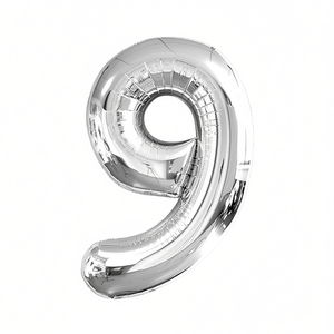 Party Love Number 9 Foil <b>Balloon</b> 100cm Metallic Birthday Party <b>Decoration</b> Kids - Product Image 3