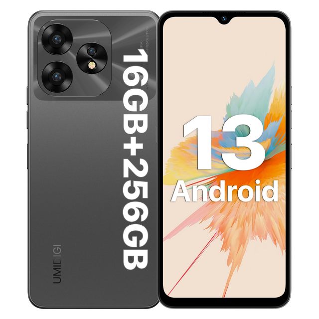 For UMIDIGI A15 4G Android 13 Smartphone 6.7'' HD+ 8+256G 64MP Octa Core 5000mAh 20W Fast Charging Dual SIM Mobile Phone with LT