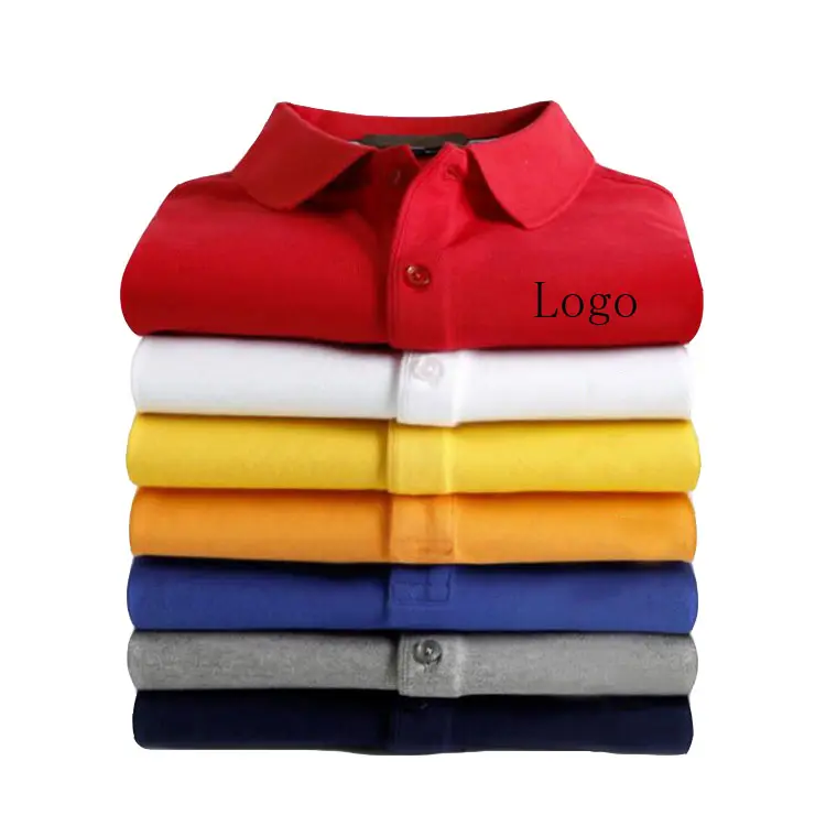 Camiseta polo de manga curta masculina, verão, barata, casual, manga curta, para grupo de empresa pessoal, personalizada