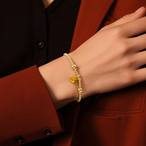 Go2boho Bracciali Elastici Eleganti da Donna in Ottone Placcato <span class=keywords><strong>Oro</strong></span> con Perline Turchesi, Fatti a Mano, Lusso, Placcati in <span class=keywords><strong>Oro</strong></span> 18K, per Feste - Product Image 4