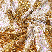 Nouvelle mode Tissu en dentelle africaine à sequins Multicolores Sequins Tissu en dentelle de velours de luxe avec séquence pour vêtements de mariage