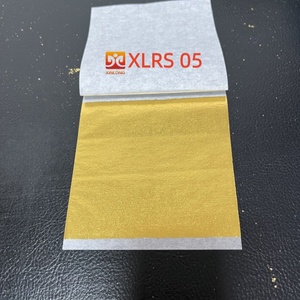 Segnalibro Rettangolare in Metallo Placcato Oro 9x9cm per Natale, Resistente alle Intemperie, Effetto Foglia d'Oro Reale - Product Image 3