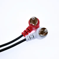 Câble Audio Av Rca à Rca Ofc personnalisé Connecteur stéréo Rca à angle droit à 90 degrés Audio CA