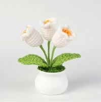 Poupées au crochet faites à la main, finies, vente en gros d'usine de fleurs, jouets amigurumi au crochet, lot de 4 pour les amateurs de crochet