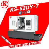Tour CNC à tourelle axe Y JIA KUN KS-52DY-T, centre de tournage robuste à broche unique pour l'usinage de précision des métaux