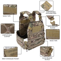 Chaleco Táctico Modular para Exteriores, Multicamuflaje, para Entrenamiento de Carga Física y Combate