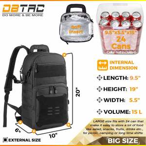 Sac à dos isotherme tactique grande capacité pour le déjeuner, résistant aux fuites, avec fermeture éclair, pour hommes et femmes - Product Image 3